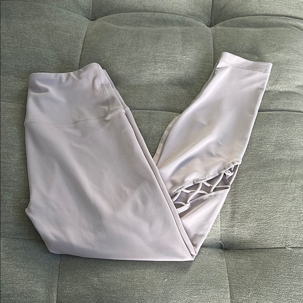 90 Degree By Reflex Light Gray Capris